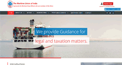 Desktop Screenshot of maritimeunionofindia.com